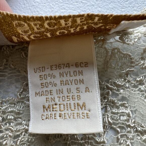 Victoria’s Secret Floral Lace Tank Top Size Medium Vintage Made In USA - Picture 6 of 7